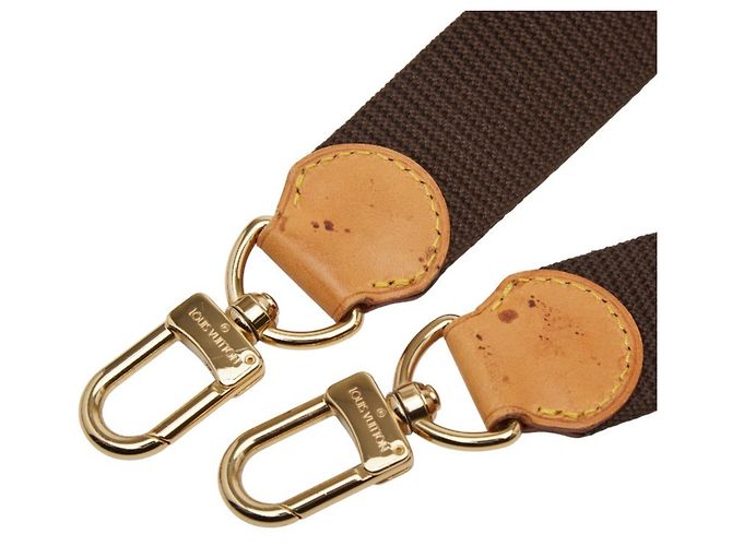 Cinghia a spalla in tela marrone Louis Vuitton - vista 3