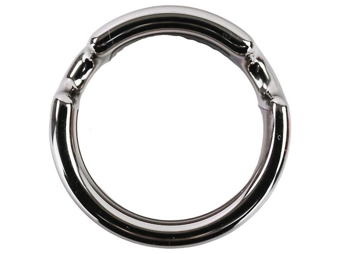 Ring Hermès Bague HERMES Olympe PM Marron Argenté - vue 9
