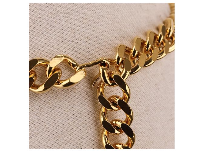 Chanel Vintage Coco Mark Münz-Kettengürtel Golden - Ansicht 13