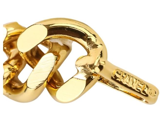Chanel Vintage Coco Mark Münz-Kettengürtel Golden - Ansicht 14