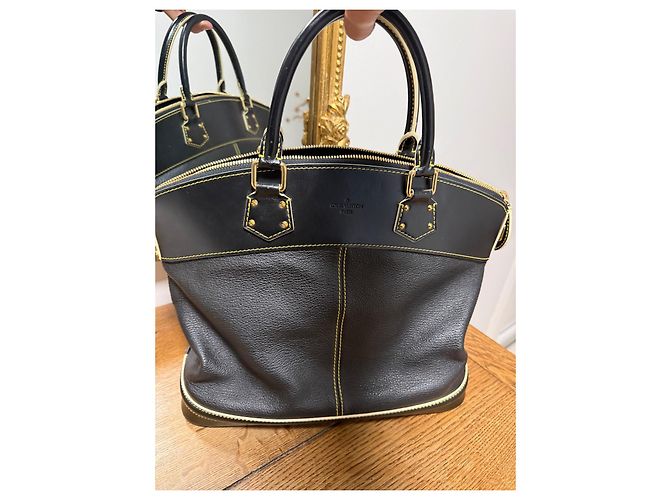 Louis Vuitton Suhali Lockit Borsa in pelle nera Nero - vista 2
