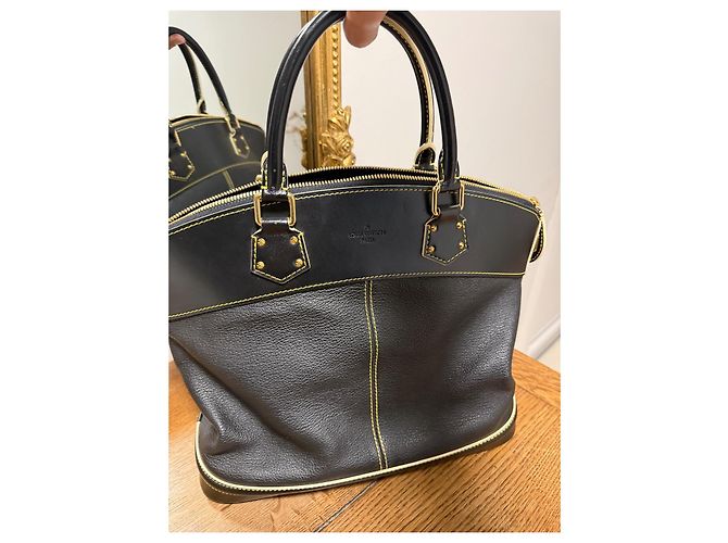 Louis Vuitton Suhali Lockit Borsa in pelle nera Nero - vista 3