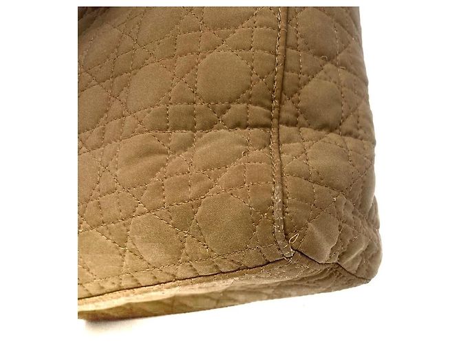 Borsa Mini Lady Dior in tela beige con tracolla - vista 6