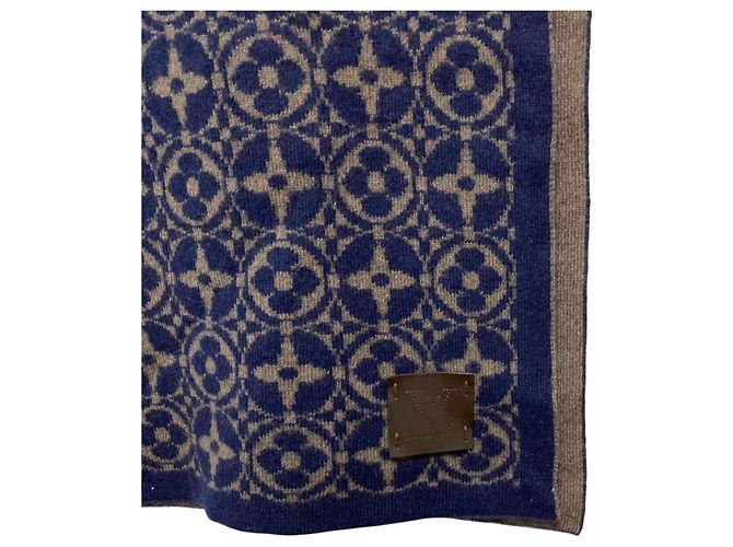 Louis Vuitton Monogram Echarpeski Schal Braun Marineblau - Ansicht 3