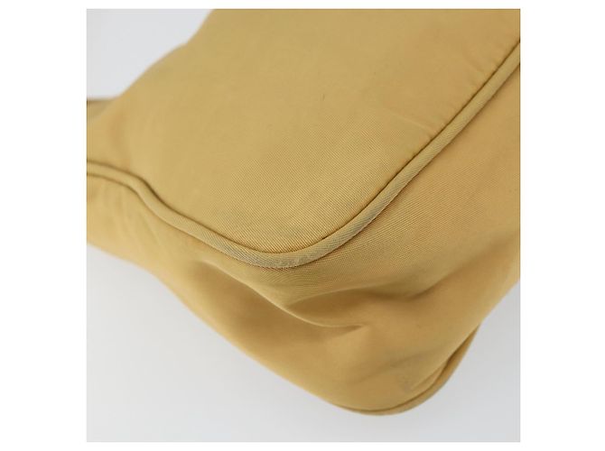 PRADA Borsa a mano in nylon beige argento autentica 160804 - vista 14