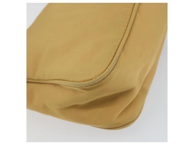 PRADA Borsa a mano in nylon beige argento autentica 160804 - vista 16