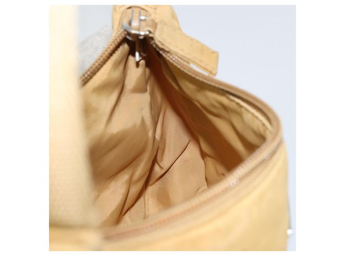 PRADA Borsa a mano in nylon beige argento autentica 160804 - vista 19