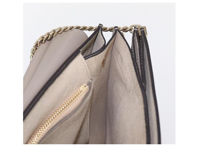 Chloé Borsa a Spalla Chloe Fay in Pelle Scamosciata Beige Oro Auth BA9070 - vista 20