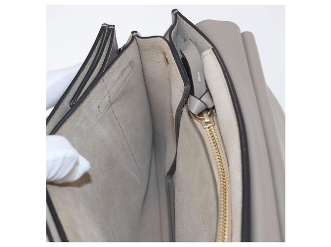 Chloé Borsa a Spalla Chloe Fay in Pelle Scamosciata Beige Oro Auth BA9070 - vista 21