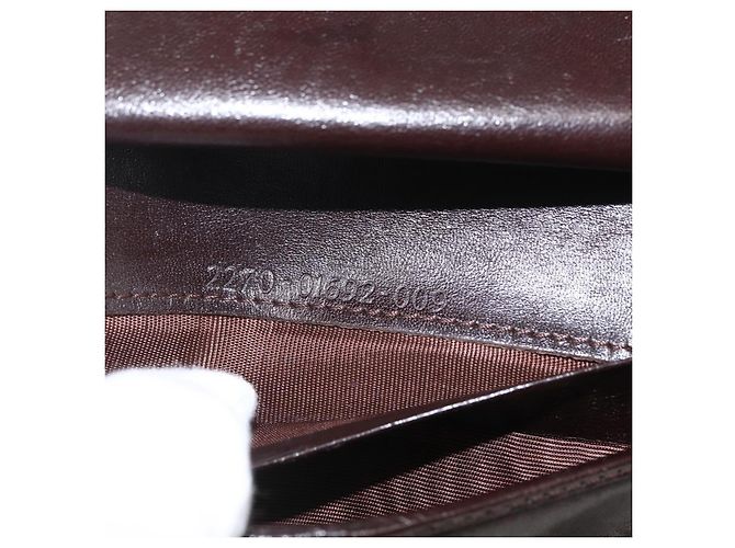 Portafoglio compatto in tela Zucca FENDI Nero Marrone Argento Auth 158172 - vista 12