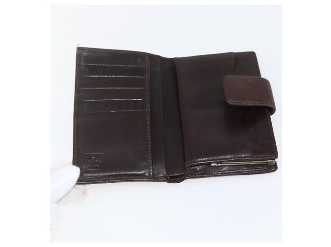 Portafoglio compatto in tela Zucca FENDI Nero Marrone Argento Auth 158172 - vista 8