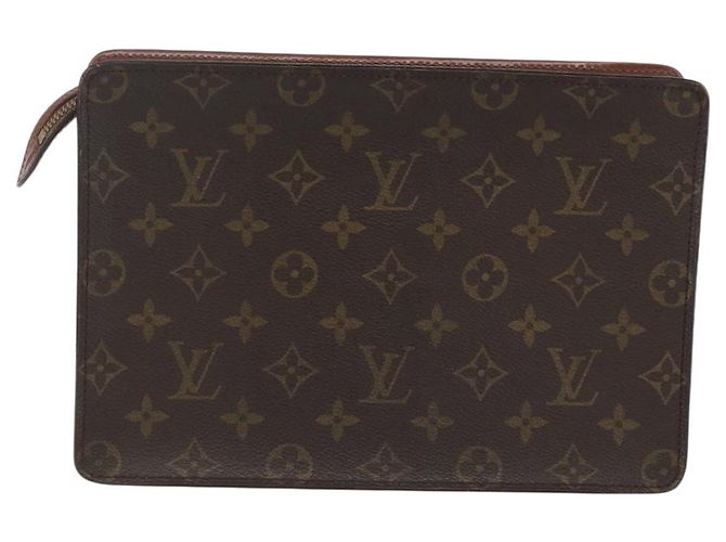 LOUIS VUITTON Pochette Masculina Monogram Bolsa de Mão M51795 LV Auth bs31927 Monograma - vista 2