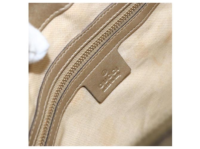 Borsa a mano GG Canvas Gucci Beige Oro 269894 Auth 160609 D'oro - vista 16