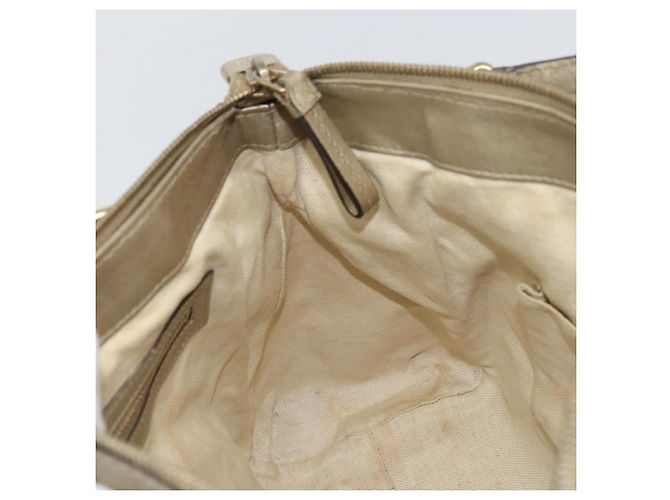 Borsa a mano GG Canvas Gucci Beige Oro 269894 Auth 160609 D'oro - vista 18