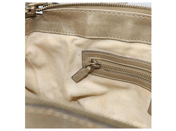 Borsa a mano GG Canvas Gucci Beige Oro 269894 Auth 160609 D'oro - vista 20