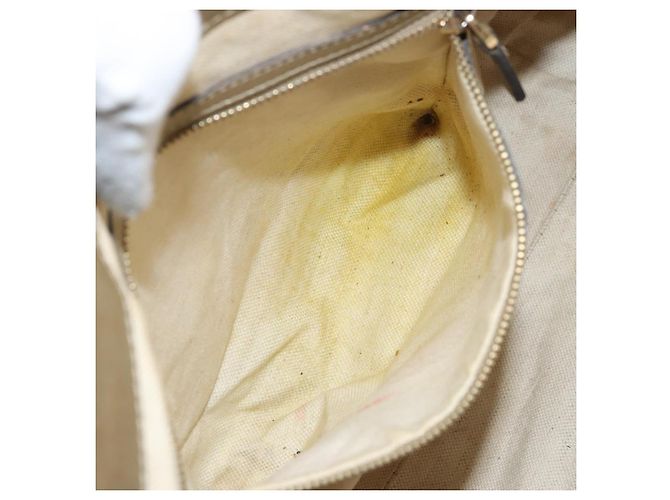Borsa a mano GG Canvas Gucci Beige Oro 269894 Auth 160609 D'oro - vista 21