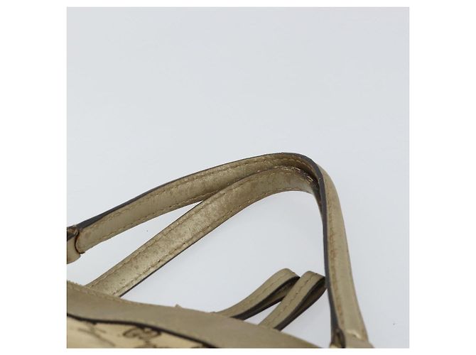 Borsa a mano GG Canvas Gucci Beige Oro 269894 Auth 160609 D'oro - vista 8