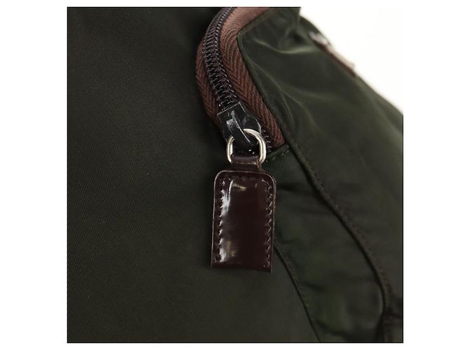 PRADA Backpack Nylon Khaki Silver Auth 157775 Silvery - view 19