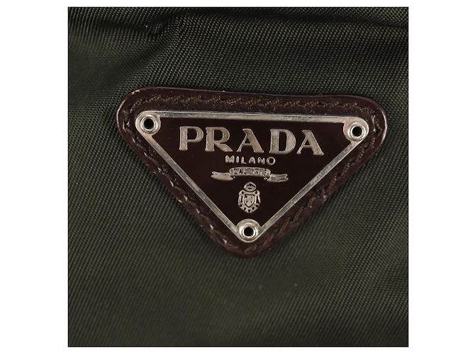 PRADA Backpack Nylon Khaki Silver Auth 157775 Silvery - view 21
