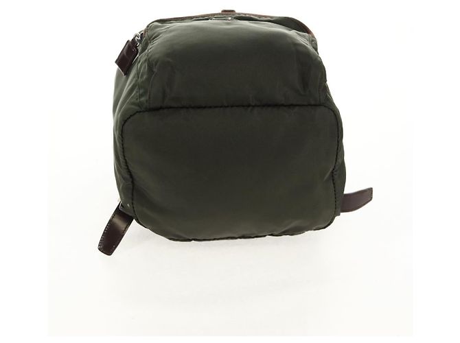 PRADA Backpack Nylon Khaki Silver Auth 157775 Silvery - view 5