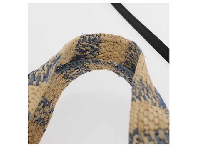 Borsa LOEWE Raffia 2way Azzurro Chiaro Argento Auth 158951SAV Blu chiaro - vista 14