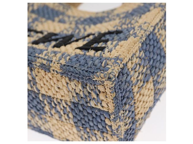 Borsa LOEWE Raffia 2way Azzurro Chiaro Argento Auth 158951SAV Blu chiaro - vista 16