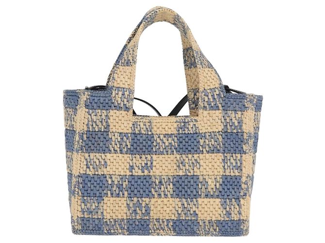 Borsa LOEWE Raffia 2way Azzurro Chiaro Argento Auth 158951SAV Blu chiaro - vista 2