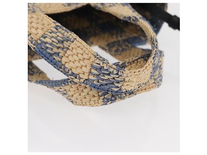 Borsa LOEWE Raffia 2way Azzurro Chiaro Argento Auth 158951SAV Blu chiaro - vista 7