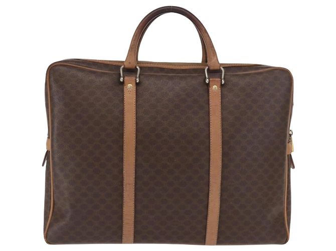 Céline Borsa da lavoro in tela Macadam CELINE PVC marrone oro Auth bs31835 D'oro - vista 2