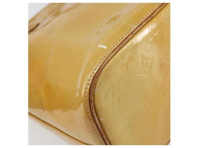 LOUIS VUITTON Monogram Vernis Houston Hand Bag Beige M91004 LV Auth BA9047 - view 17
