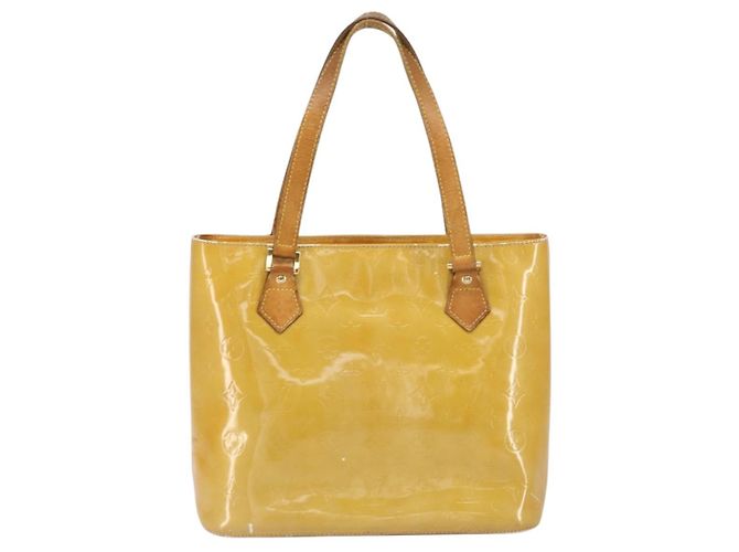 LOUIS VUITTON Monogram Vernis Houston Hand Bag Beige M91004 LV Auth BA9047 - view 2