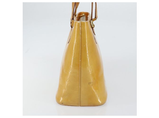LOUIS VUITTON Monogram Vernis Houston Hand Bag Beige M91004 LV Auth BA9047 - view 3