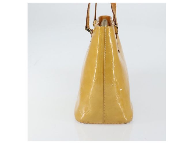 LOUIS VUITTON Monogram Vernis Houston Hand Bag Beige M91004 LV Auth BA9047 - view 4