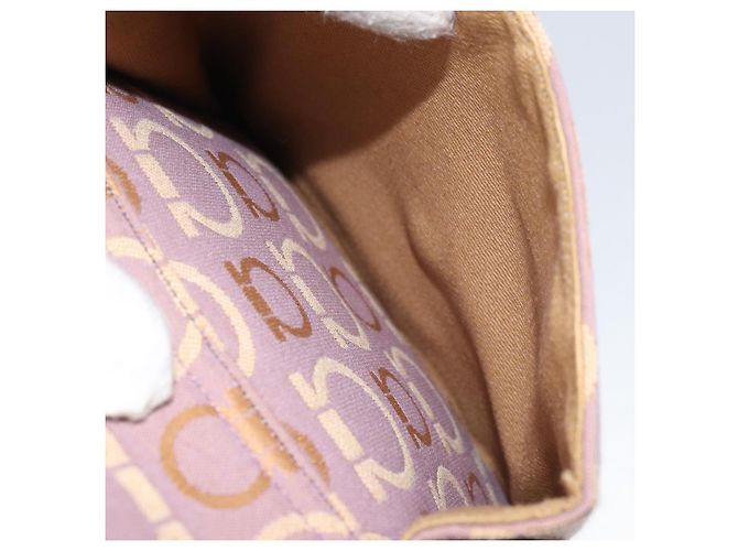 Borsa a Spalla Gancini Salvatore Ferragamo in Tela Viola Oro Auth 160696 - vista 21