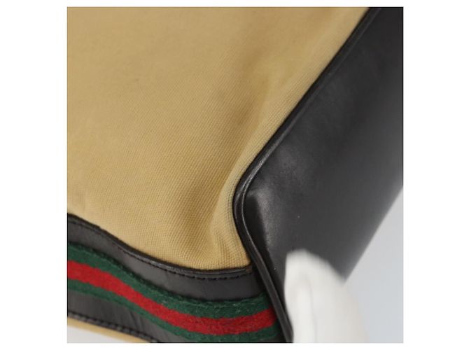 Gucci Borsa a Spalla Web Sherry Line in Tela Beige Oro 001 4288 Auth ep12486 D'oro - vista 11