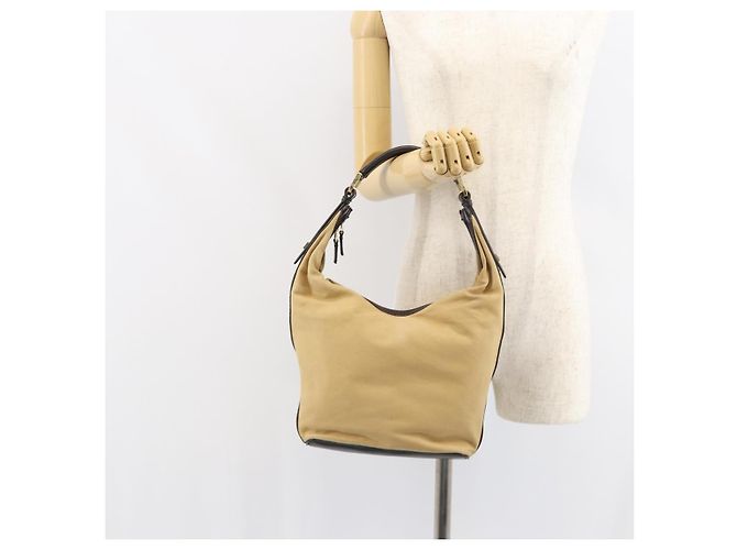 Gucci Borsa a Spalla Web Sherry Line in Tela Beige Oro 001 4288 Auth ep12486 D'oro - vista 23
