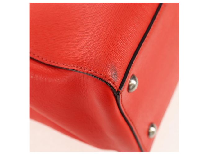 FENDI 2 JOURS Handtasche aus Leder 2-in-1 Gelb Silber Authentisch BA9071 - vista 10