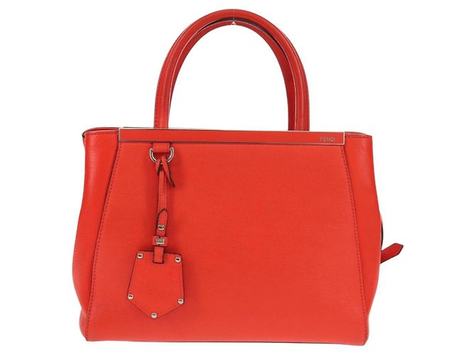 FENDI 2 JOURS Handtasche aus Leder 2-in-1 Gelb Silber Authentisch BA9071 - vista 13
