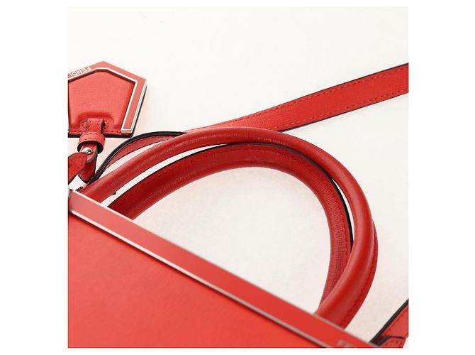 FENDI 2 JOURS Handtasche aus Leder 2-in-1 Gelb Silber Authentisch BA9071 - vista 14