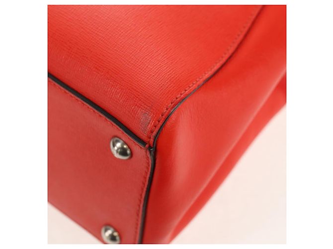 FENDI 2 JOURS Handtasche aus Leder 2-in-1 Gelb Silber Authentisch BA9071 - vista 17