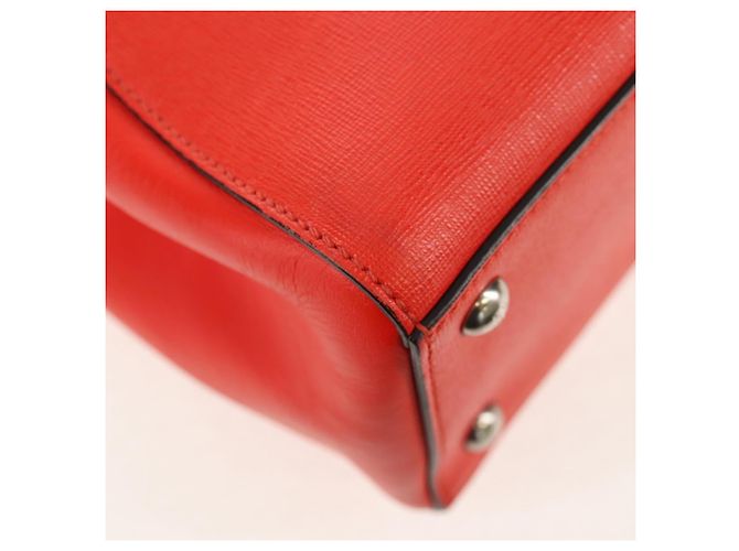 FENDI 2 JOURS Handtasche aus Leder 2-in-1 Gelb Silber Authentisch BA9071 - vista 18
