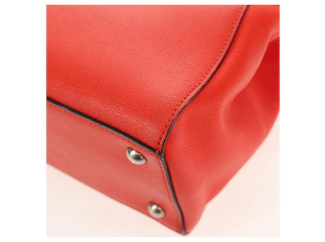 FENDI 2 JOURS Handtasche aus Leder 2-in-1 Gelb Silber Authentisch BA9071 - vista 19