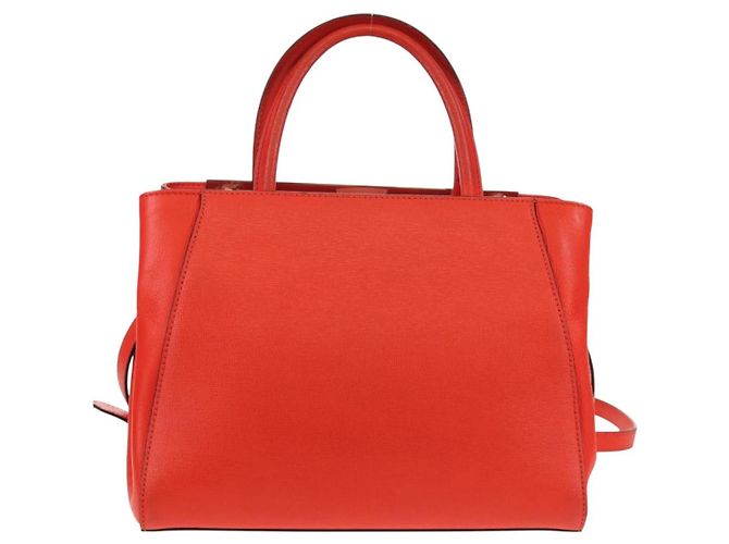 FENDI 2 JOURS Handtasche aus Leder 2-in-1 Gelb Silber Authentisch BA9071 - vista 2