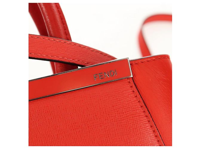 FENDI 2 JOURS Handtasche aus Leder 2-in-1 Gelb Silber Authentisch BA9071 - vista 21
