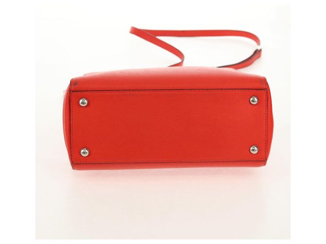 FENDI 2 JOURS Handtasche aus Leder 2-in-1 Gelb Silber Authentisch BA9071 - vista 5