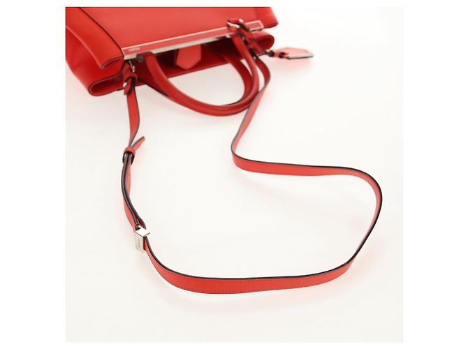 FENDI 2 JOURS Handtasche aus Leder 2-in-1 Gelb Silber Authentisch BA9071 - vista 8
