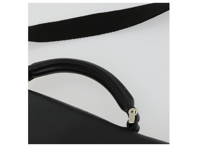 Borsa da lavoro Gianni Versace in nylon e pelle 2 in 1 nera e argento autentica bs31565 Nero - vista 15