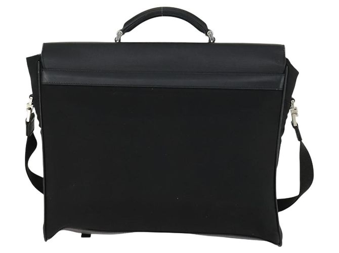 Borsa da lavoro Gianni Versace in nylon e pelle 2 in 1 nera e argento autentica bs31565 Nero - vista 2