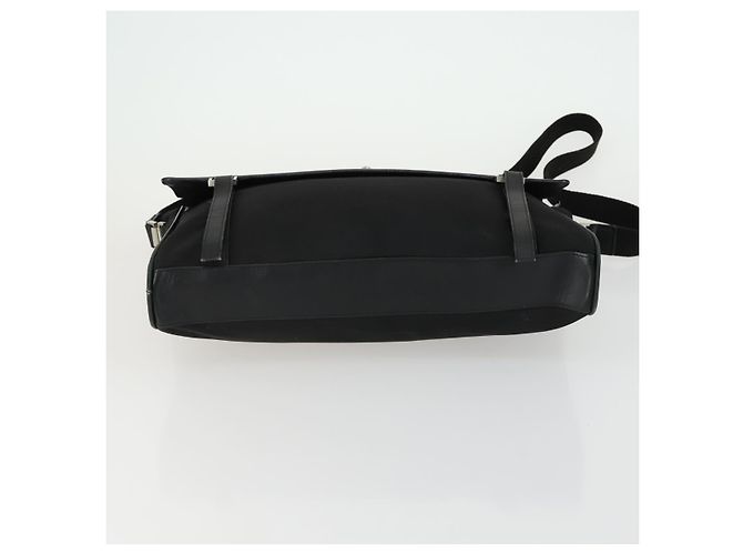 Borsa da lavoro Gianni Versace in nylon e pelle 2 in 1 nera e argento autentica bs31565 Nero - vista 5