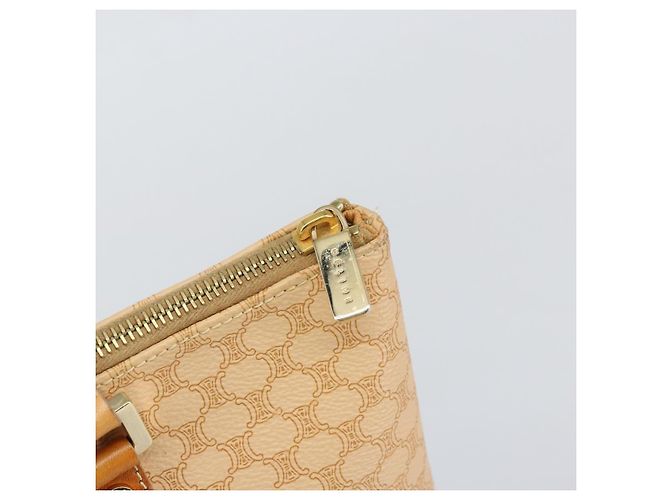 Céline CELINE Macadam Canvas Tote Bag PVC Beige Gold Auth 160703 Golden - Ansicht 10